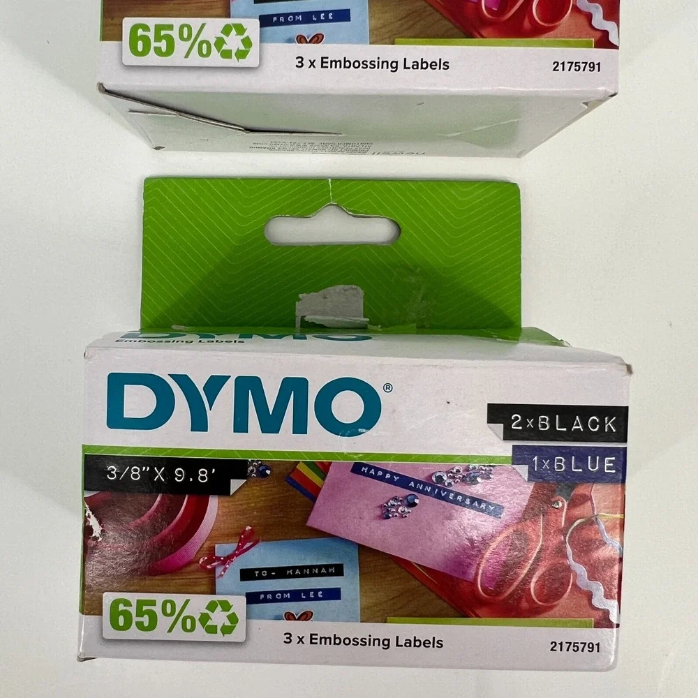 2 Pack DYMO Self-Adhesive Embossing Labels 3/8